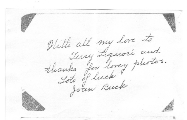 Joan Buck autograph